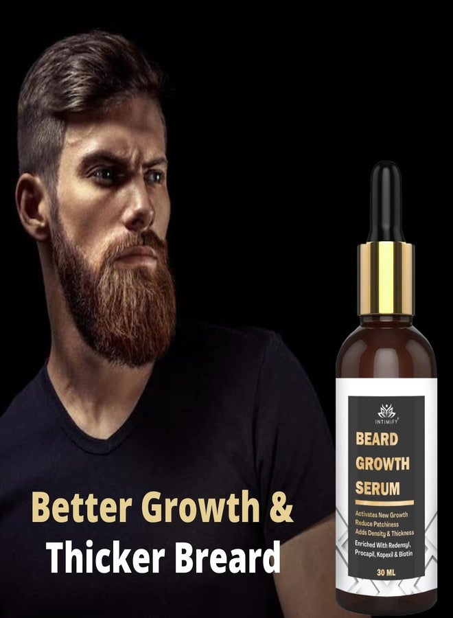INTIMIFY Beard Growth Oil For Men, Beard Oil For Patchy Beard, Beard Oil For Growing Beard Faster, Mustache Beard Growth Oil 30 ml (Pack of 1) - Image 2